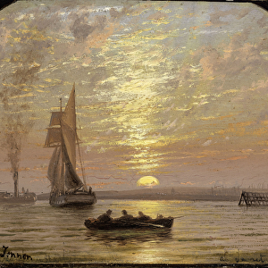 At Sunset, c. 1875 (oil on board)