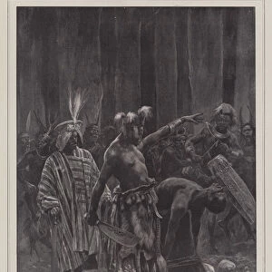 The Suppression of "Long Ju-Ju"Rites by the Aro Expedition, a Human Sacrifice in West Africa (litho)
