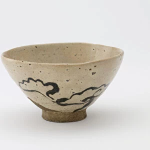 Tea bowl with design of fungus of immortality, unknown workshop