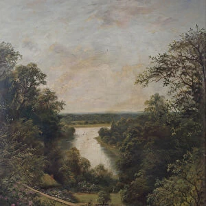 The Thames from the Terrace Gardens, Richmond, Surrey (oil on canvas)
