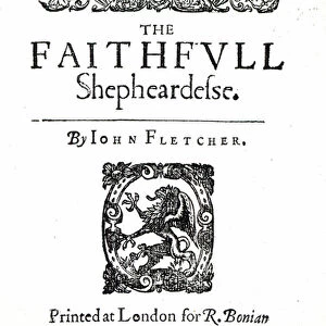 Title Page to The Faithfull Shepherdess by John Fletcher, c. 1609 (print)