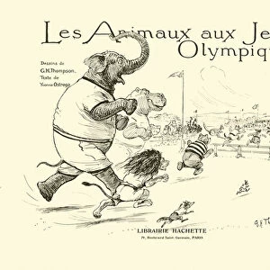 Title page of Les Animaux au Jeux Olympiques (litho)
