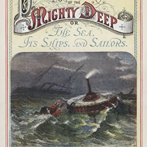 Title page for Pictorial Chronicles of the Mighty Deep (coloured engraving)
