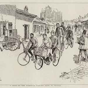 A Tour of the Pickwick Cycling Club in France (engraving)