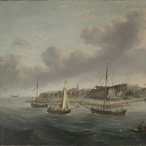 View of a Seaport, 1760 (oil on canvas)