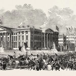 The Royal Procession Passing the Infirmary at Manchester, Uk