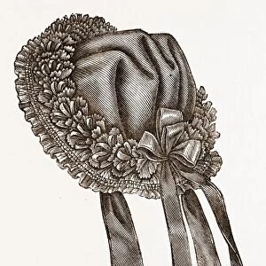 Back View of Babys Bonnet, 19th Century Fashion
