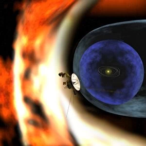 Voyager 2 spacecraft studies the outer limits of the heliosphere