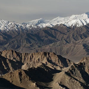 Tsemo Gompa, seen from the road between Leh and Kardung La, Ladakh, India, June 2010