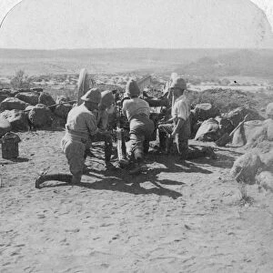 British artillery in action, South Africa, 2nd Boer War, 6 February 1900. Artist: Underwood & Underwood