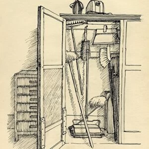 Broom cupboard, c1951. Creator: Shirley Markham