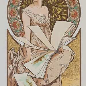 Champenois Calendar, ca 1897. Creator: Mucha, Alfons Marie (1860-1939)
