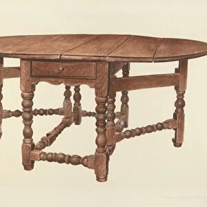 Gateleg Table, 1939. Creator: Amos C. Brinton