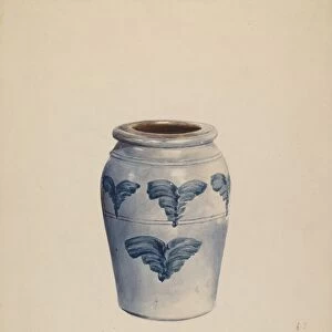 Gray Stoneware Crock, c. 1937. Creator: Charles Moss