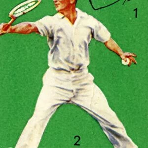 H. C. Hopman - Backhand Lob-Volley, c1935. Creator: Unknown