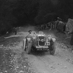 Hillman Aero Minx competing in a motoring trial, Nailsworth Ladder, Gloucestershire, 1930s