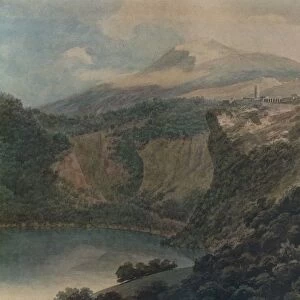 The Lake and Town of Nemi, 1778. Artist: John Robert Cozens
