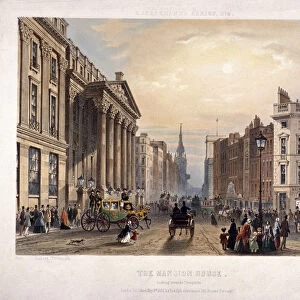 Mansion House and Cheapside, London, 1851. Artist: Thomas Picken