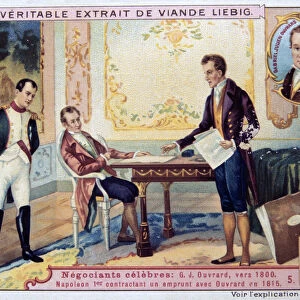 Napoleon Negotiating a loan with Gabriel Julien Ouvrard, 1815, 19th century