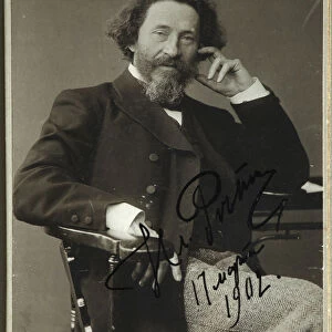 Portrait of the artist Ilya Repin (1844-1930). Artist: Photo studio H. Rentz & F. Schrader