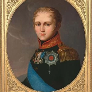Portrait of Emperor Alexander I (1777-1825), c. 1810. Creator: Anonymous