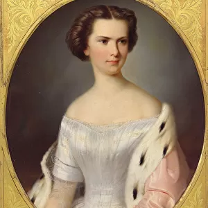 Portrait of Empress Elisabeth of Austria, ca 1855. Creator: Anonymous