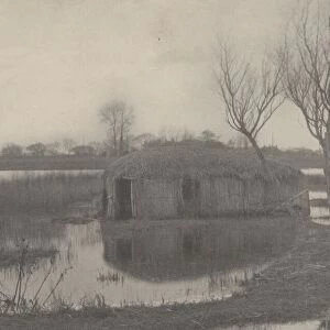 A Reed Boat-House, 1886. Creators: Dr Peter Henry Emerson, Thomas Frederick Goodall