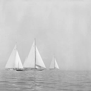 Sailing yachts Yankee, Astra and Velsheda, 1935. Creator: Kirk & Sons of Cowes