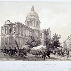 St Pauls Cathedral, London, c1855. Artist: Jules Louis Arnout
