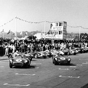 Start of the RAC Tourist Trophy race, Goodwood, Sussex, 1958. Creator: Unknown