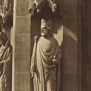 Statue of Clovis, Church of Sainte-Clotilde, Paris, 1856. Creator: Charles Marville