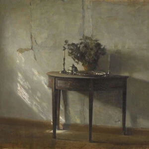 A sunlit interior. Artist: Holsoe, Carl (1863-1935)