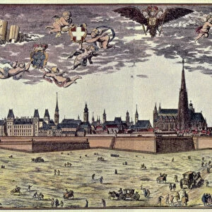 View of the city of Vienna before the Turkish siege of 1683
