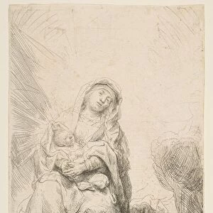 The Virgin and Child in the Clouds, 1641. Creator: Rembrandt Harmensz van Rijn