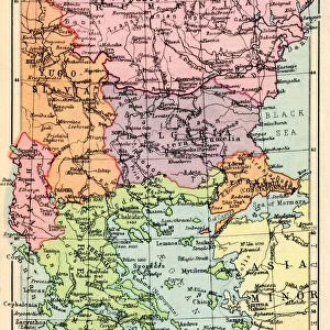 A 1930s Map Of The Balkan States