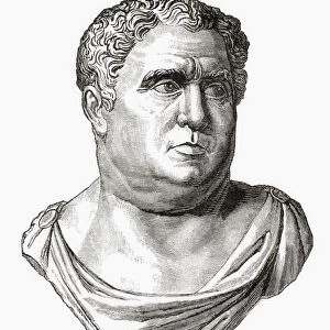 Aulus Vitellius, 15 - 69. Roman emperor for eight months, he was the third emperor of the Year of the Four Emperors. From Cassells Illustrated Universal History, published 1883