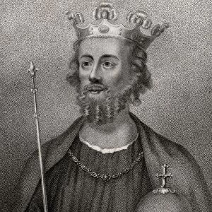 Edward Ii Of Caernarfon 1284 -1327 King Of England 1307-1327 Engraved By Bocquet From The Book A Catalogue Of The Royal And Noble Authors Published 1806