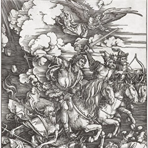 The Four Horsemen of the Apocalypse. After a 15th century work by Albrecht Durer