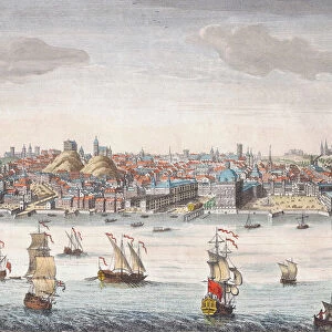 Lisbon, Portugal, in the mid-1700 s. After a print by an unknown artist published by Robert Sayer in 1752