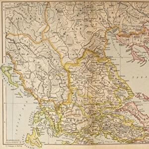 Map of Ancient Greece, northern part. From Historical Atlas, published 1923
