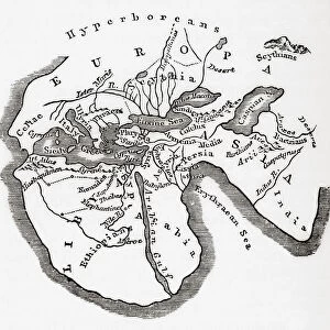 Map of the world according to Herodotus. From Cassells Universal History, published 1888