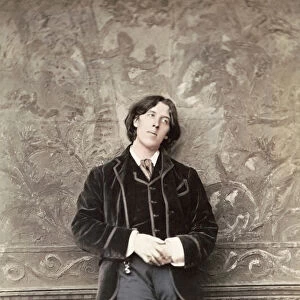 Oscar Wilde, 1854 - 1900. Irish poet and playwright. After a photogaph made in the early 1880s by American photographer Napoleon Sarony