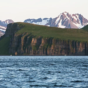 Palisade Cliffs On The Alaska Peninsula In Ikatan Bay Near False Pass, Southwest Alaska, Summer