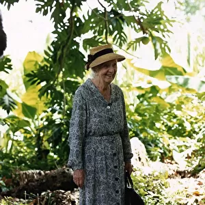 Actress Joan Hickson pictured during the filming of the BBC adaptation of the Agatha