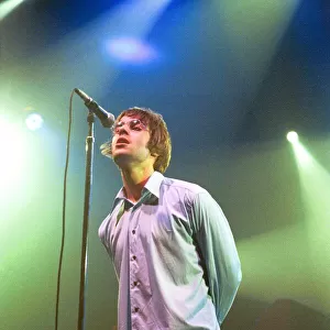 Brit pop band Oasis perform in concert at the Whitley Bay Ice Rink 19 / 01 / 96