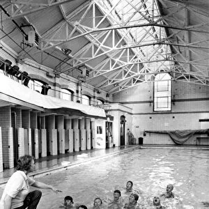Cardiff - Old - Baths - Pupils from St Philip Evans School get some life-saving