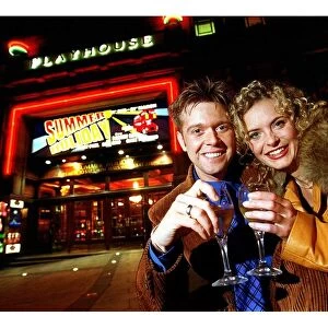 Darren Day and Tracy Shaw outside the Edinburgh Playhouse after the opening night of