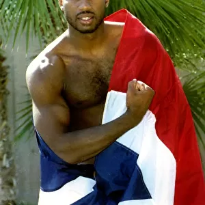 Lennox Lewis WBC World Heavyweight Boxing Champion before his fight against Tony Tucker