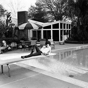 Michael Jackson of The Jackson Five at home in Los Angeles