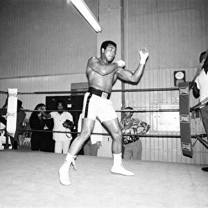 Muhammad Ali training a Gleasons Gym for his World Heavyweight Title Showdown with